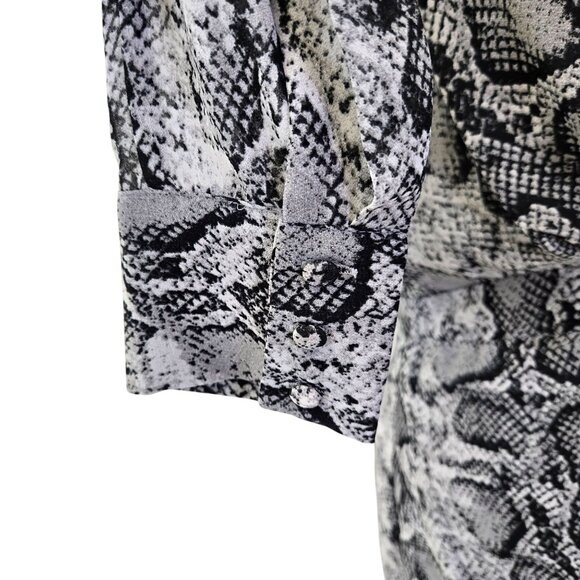 Aqua Python Print Front Ruched Mini Dress Size Small - Picture 6 of 7